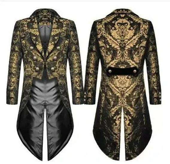 Men's Medieval Steampunk Vampire Tailcoat for Halloween
