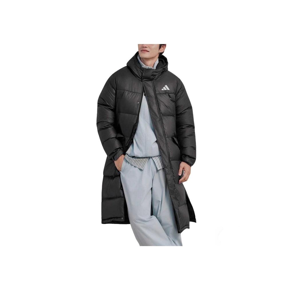 adidas Piumino Lungo Tinta Unita con Cerniera e Cappuccio Caldo Piumino Unisex Capispalla KF2143