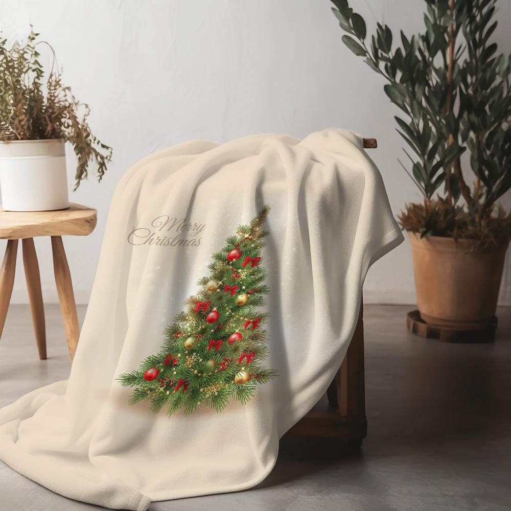 

Tuniu Christmas Tree Fleece Blanket Soft Warm Cozy Decorative Throw Blanket for Bedroom Sofa Christmas Gift 75x90cm