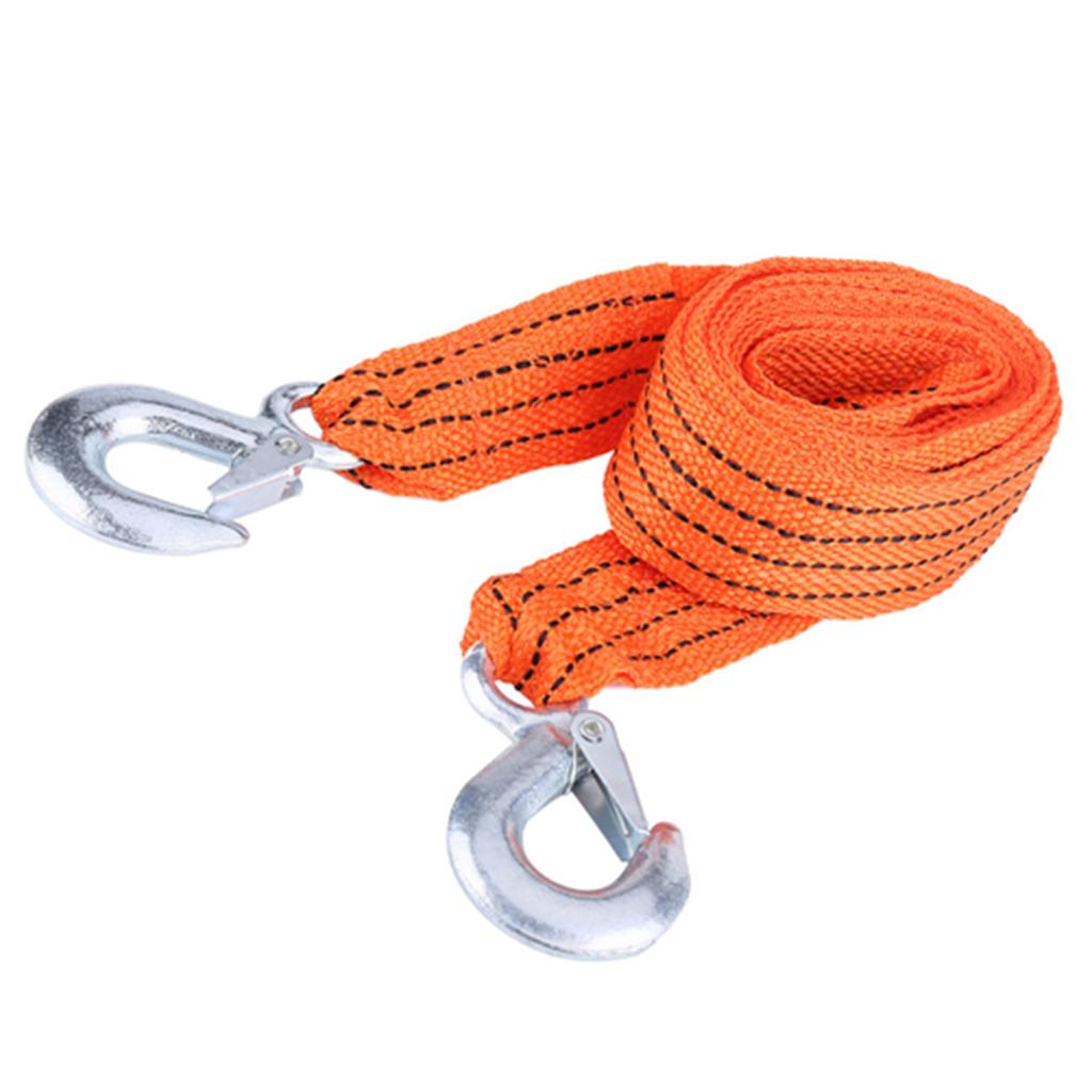 4 Meter Load 3 Ton  Car Trailer Towing Rope Strap Tow Cable with Hooks Emergency Vehicle Tool