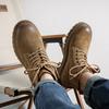 Martin Boots Men's Mid-help Tooling Boots British Style New Short Boots Versatile High-top Trendy Shoes Korean Version Boots 4514-M