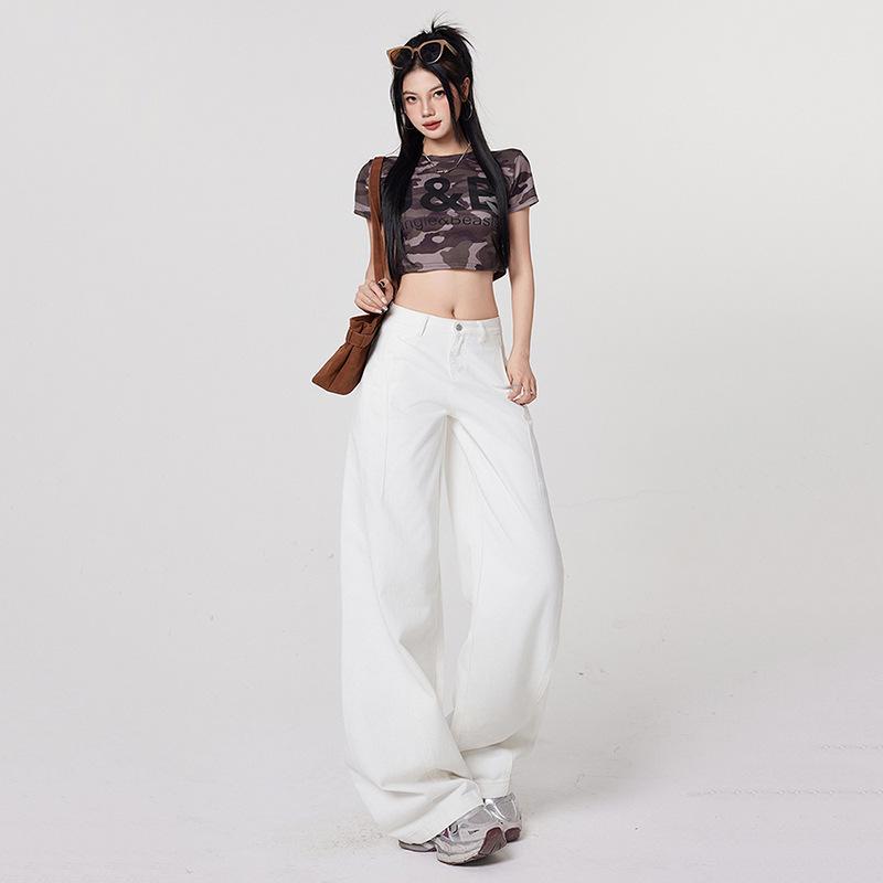 Curved Knife Summer 2026 Women's Wide-Leg, Draped, Slimming Floor-Length Jeans