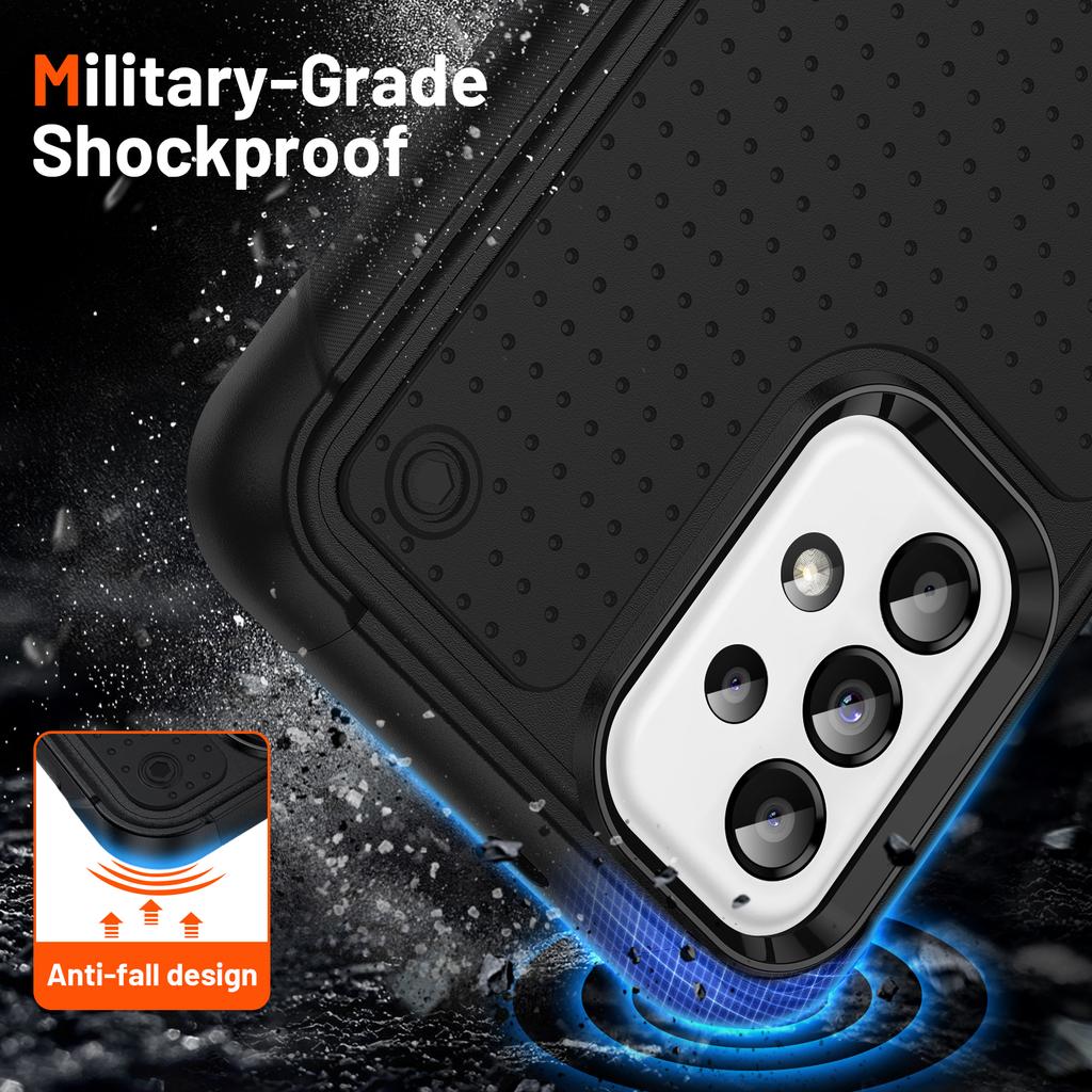 Heavy Duty Armor Shockproof Phone Case For Samsung Galaxy A13 A23 A33 A53 A73 A32 A52 5G Soft TPU Frame Hard Plastic Back Cover