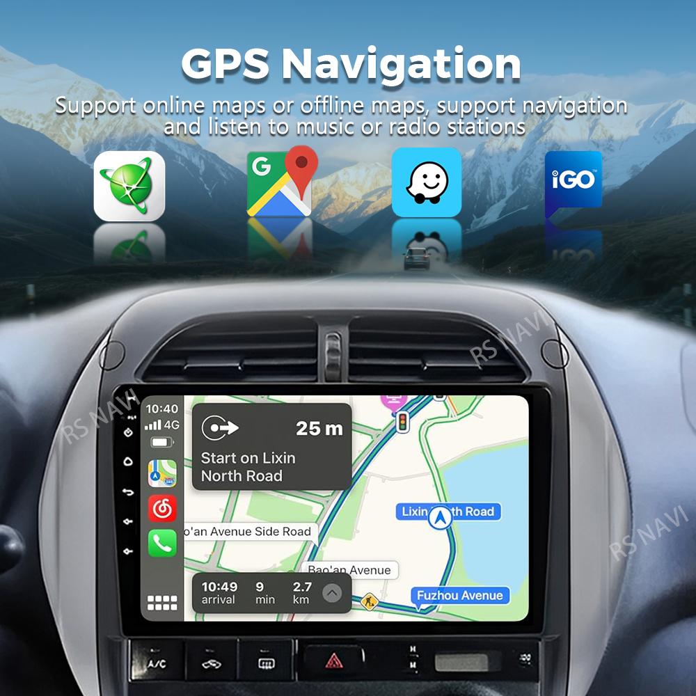 Android 16 for Toyota RAV4 RAV 4 2003 - 2005 Carplay Auto Screen Car Radio Player 2K Car Stereo GPS Snapdragon Shipping Within 24 Hours