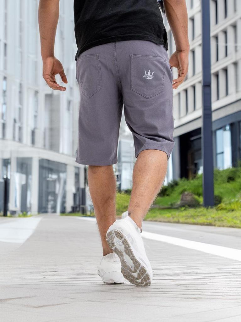 Jigga Wear Krone XL Grau/Weiß Shorts