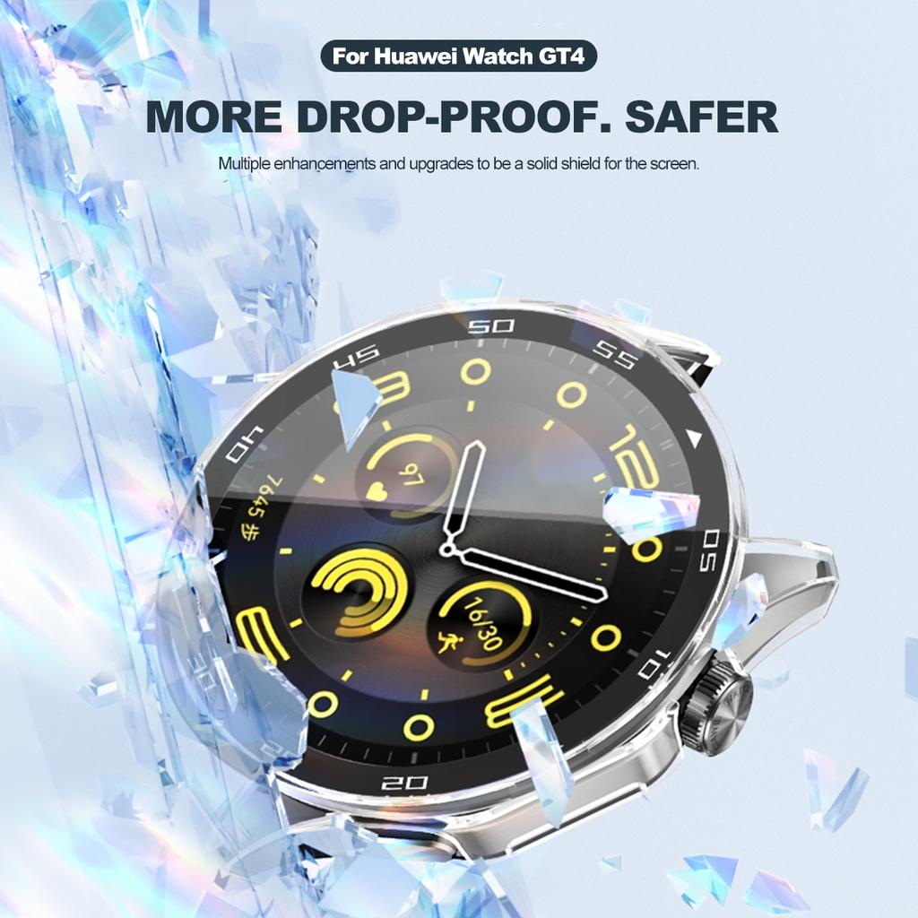 Tempered Glass+Case For Huawei Watch GT4 46mm 41mm Full Coverage Bumper Screen Protector Cover For Huawei Watch GT4 Accessories