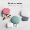 3 Pcs Silicone Earphone Data Cable Storage Box Mini Key Box Lipstick Mini Storage Bag For Earphones