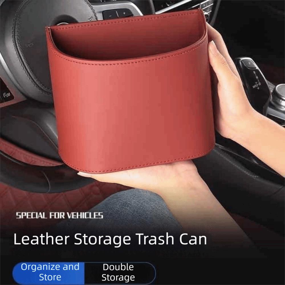 Hanging Rear Seat Garbage Bin Compact Car Door Trash Can Portable Car Trash Can  Storage Box