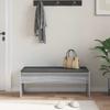 Hallway Bench with Cushion Grey Sonoma 103 X 38 X 40 Cm