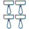 4pcs Carabiner Keychain 38mm 1.5in Sturdy Metal Structure Large Rotating Eyelet Attractive Decorative Clip for Crafts