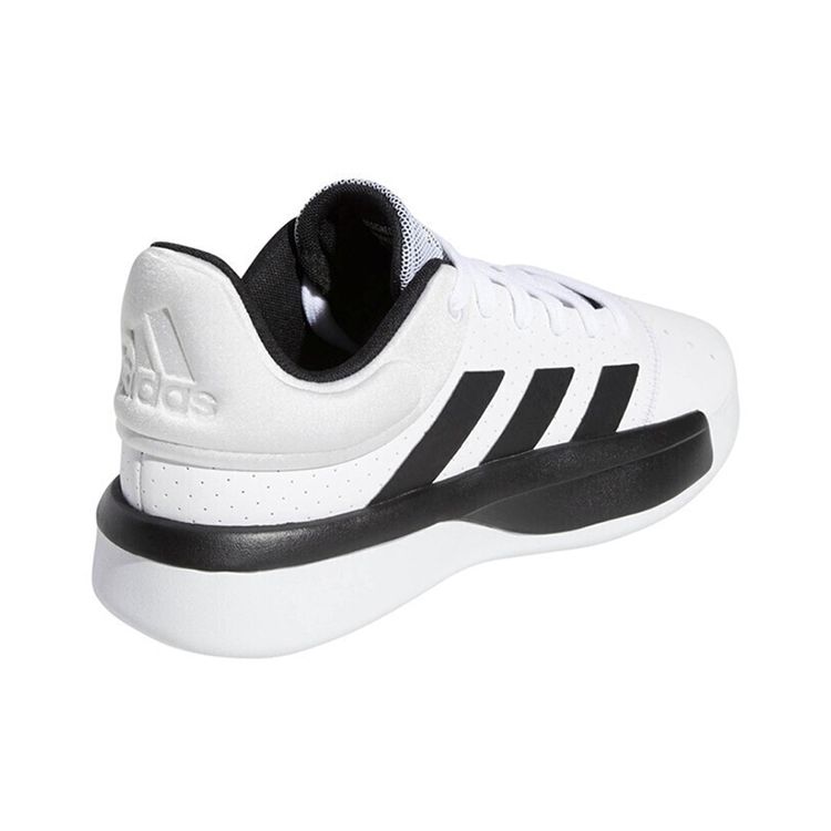 Adidas Pro Adversary Low Round Toe Lace-Up Non-Slip Wear-Resistant Mid-Top Basketball Shoes Men Sneakers Black White G54109