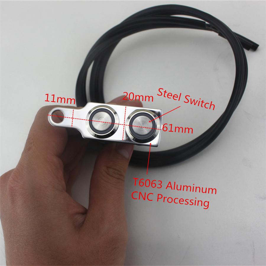 Waterproof CNC Motorcycle Handlebar Headlight Hazard Fog Light Switch On-Off 12V