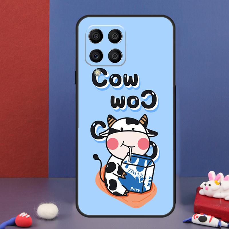 Milk Cow Skin Print Luxury Case For Samsung Galaxy M32 M52 M12 M16 M14 M54 M13 M33 M53 M56 M36 M31 M11 M35 M55 M15 M06