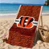 Bengals Team Logo Artwork Beach Towel, Microfiber Beach Towel, Perfect For Pool, Beach, Travel, Home Decor Beach Party Fan Gifts