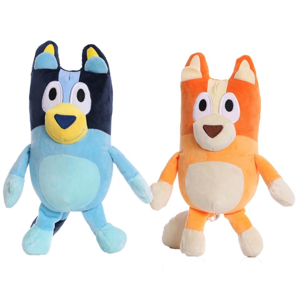 Hot 17-28Cm Bluey Dog Bingo Family Plush Toy Cartoon Dog Soft Stuffed Animals Keychain Dolls Birthday Gifts Family Blue-Y Bingo