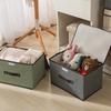 Two-Piece Foldable Non-Woven Fabric Storage and Organizer Box Set