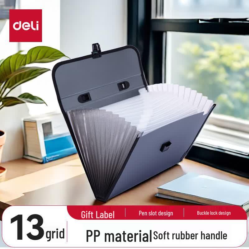 Deli A4 13-Pocket Accordion File Folder