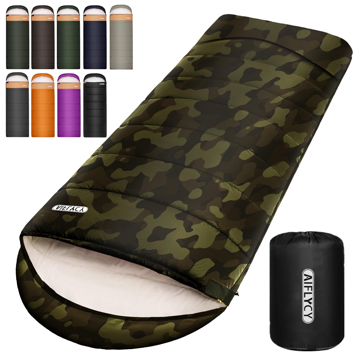 

AIFLYCY Sleeping Envelope Summer Insulation at the 230T All Comfortable Temperature Easy to Mountain Sleeping in the Disaster Fully Can be Used in and