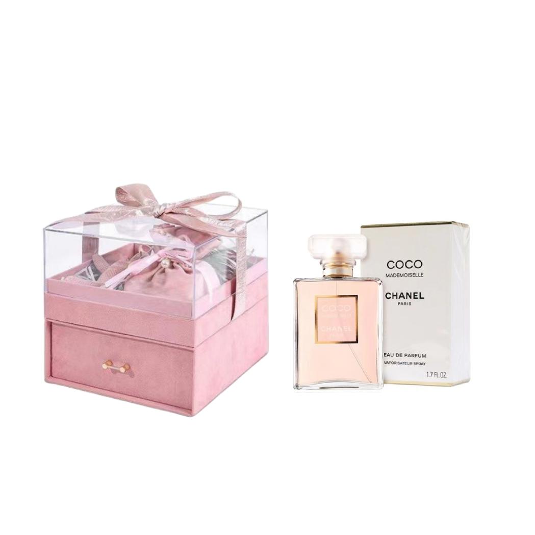CHANEL Encounter Perfume+Rabbit+Perfume Shopping Bag Clothing Sets Eau De Parfum EDP Eau De Toilette COCO Miss 50ml Eau De Parfum+Rabbit+Perfume Bag