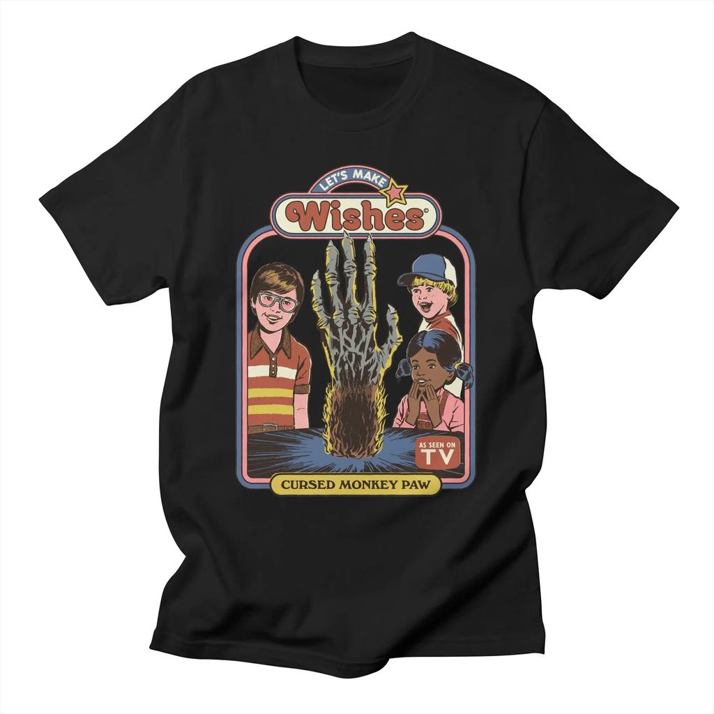 Satan Demon TShirt Scary Devil Aliens Vintage T-Shirt Women Unisex Classic Scary Cartoon Graphic Tops Oversized Harajuku Ropa Mujer