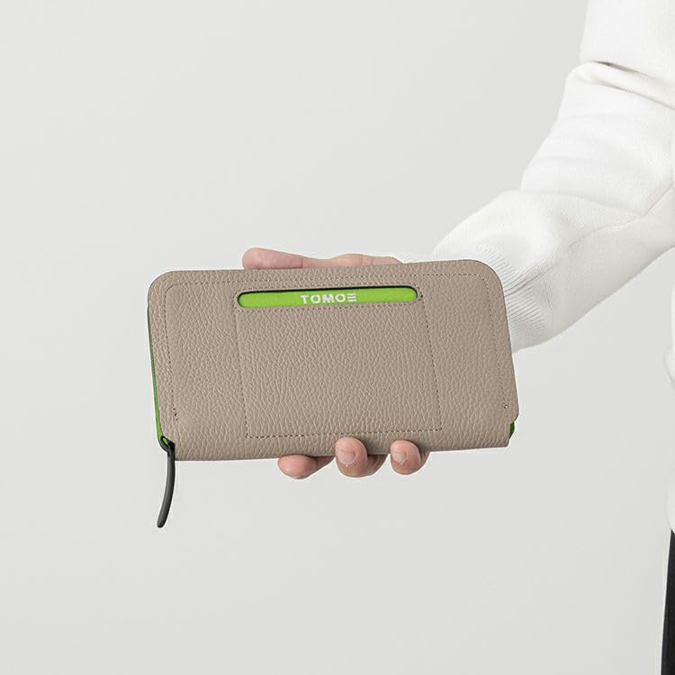 Official Round Zip Wallet Long Wallet Made by Baseball Glove Manufacturer Genuine Leather Round Zipper Long Wallet Large Capacity Coin Purse Long