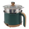 Electric Hot Pot Green 1.8L 600W Cooking Pot with Steam 2 Adjustable Level Anti Stick