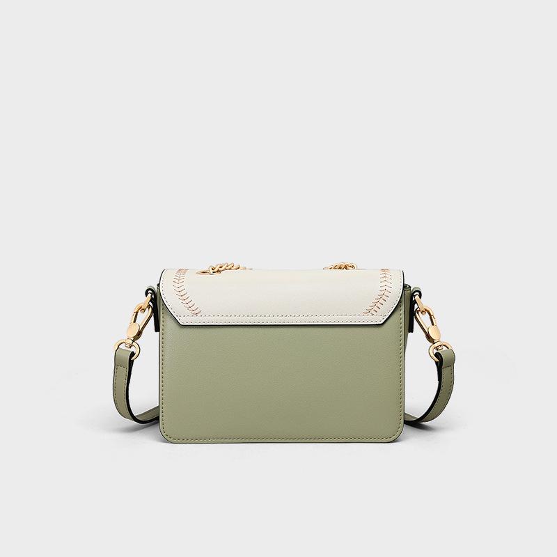 2025 New Women's Crossbody Bag Genuine Leather Luxury Niche High-end Chain Small Square Bag