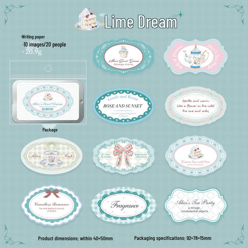 Alice Sweet Dreams Sticker Pack: Ketchup Girl Macaron Fairy Tale Journal Decorations