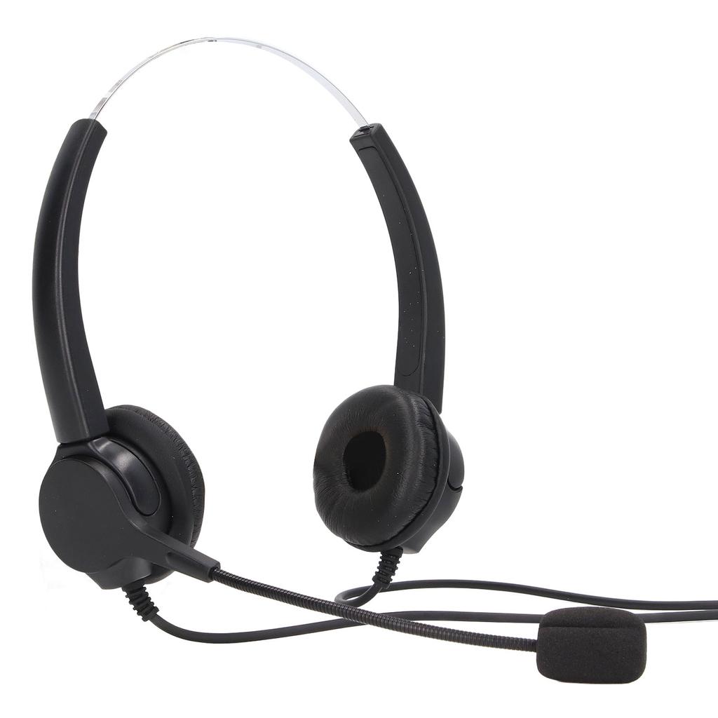 Call Center Headset Adjustable Wired Noise Cancelling Customer Service Headset for RJ9 Headset Interface