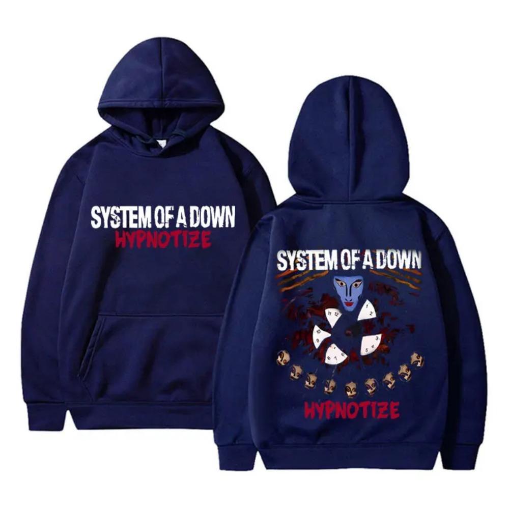 Vintage Rock Band System  Hypnotize Print Hoodie Mens Women Metal Music Winter Sweatshirt New Gothic Autumn Streetwear