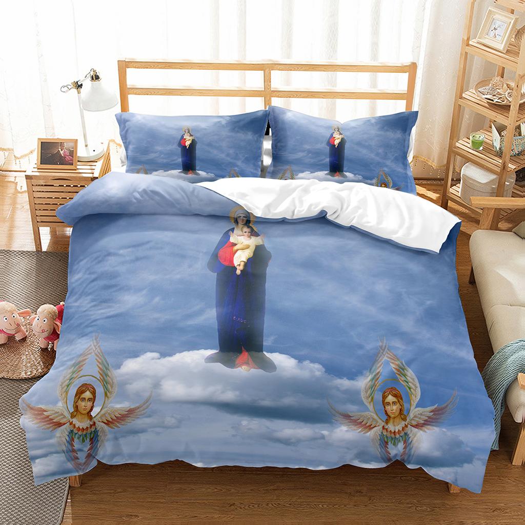 Comforter Christianity Bible Jesus Theme Religion Christian Cross Black Polyester King For Kids Adults