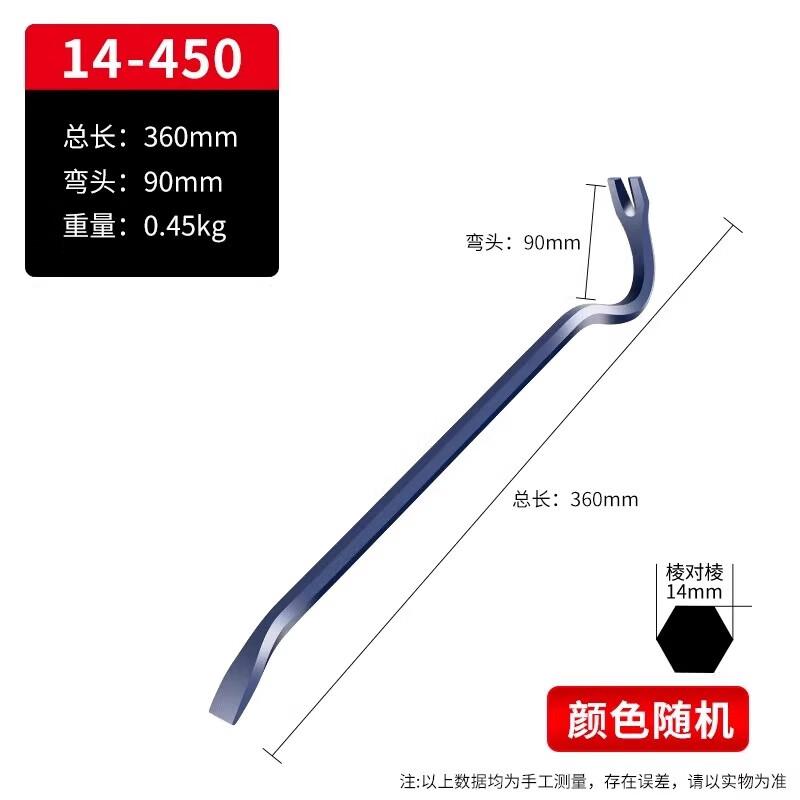 Industrial Grade Hexagonal Pry Bar & Nail Puller
