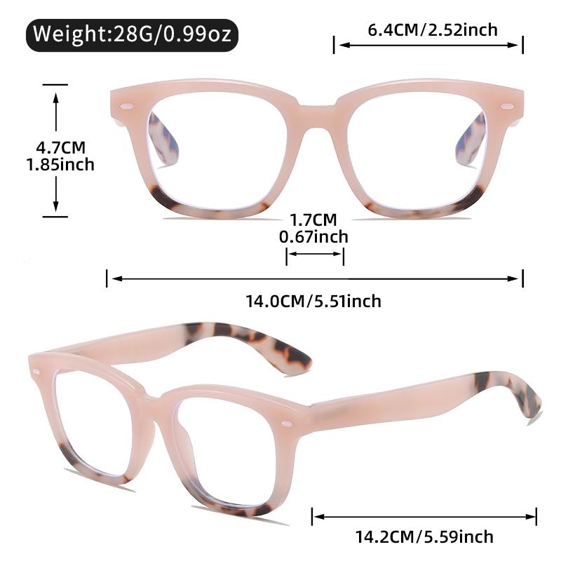 New Small-framed Light-colored Flat Light Glasses Travel Photography Decoration Item, Refreshing Anti-blue Light Glasses