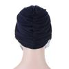 Women Solid Color Front Cross Beanie Bonnet Breathable Hat Cap with Button