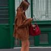 Women's Spring Jackets Vintage Stand-Collar Trendy Korean Fashion Long Sleeve Jacket Coat for Women