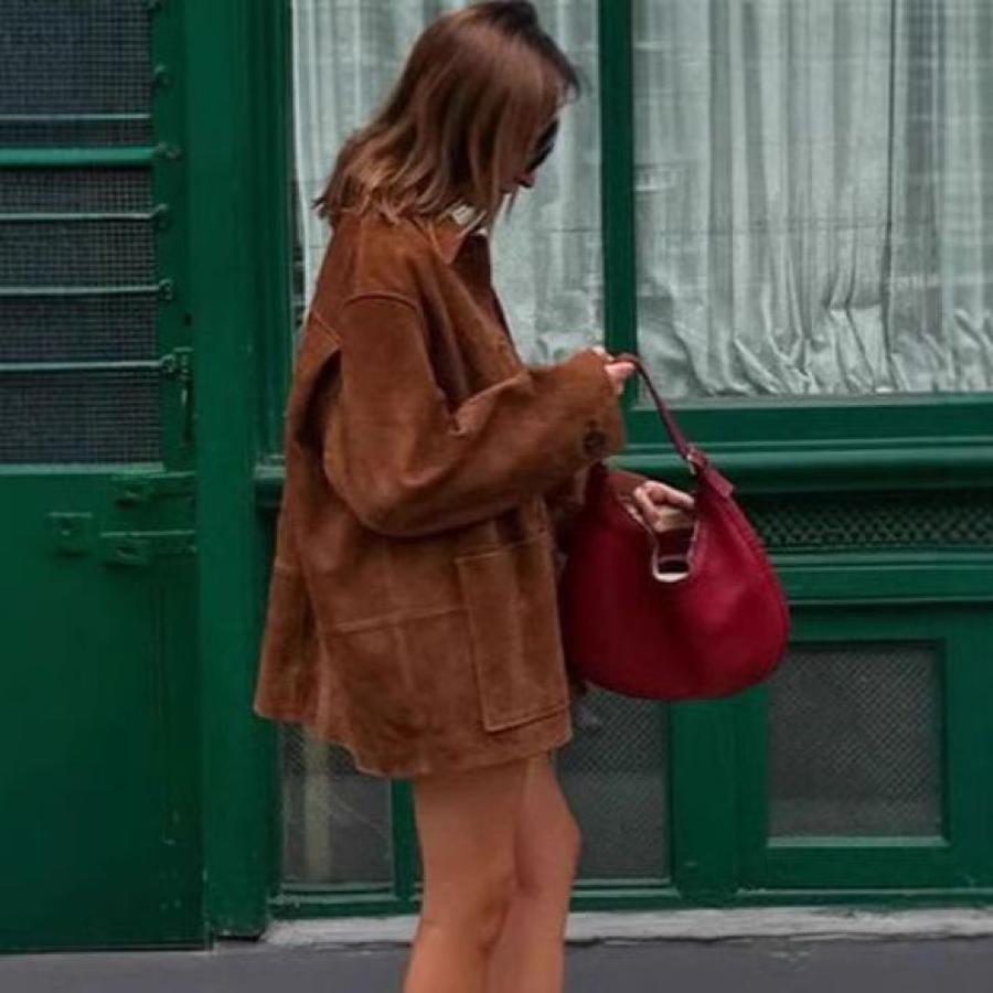 Women's Spring Jackets Vintage Stand-Collar Trendy Korean Fashion Long Sleeve Jacket Coat for Women