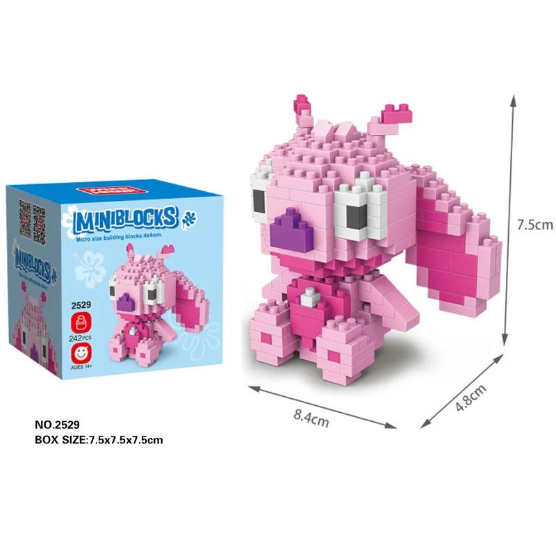 236-313pcs Stitch Building Blocks Toy Diamond Bricks Lilo Stitch Doll Figurines Children Birthday Gifts