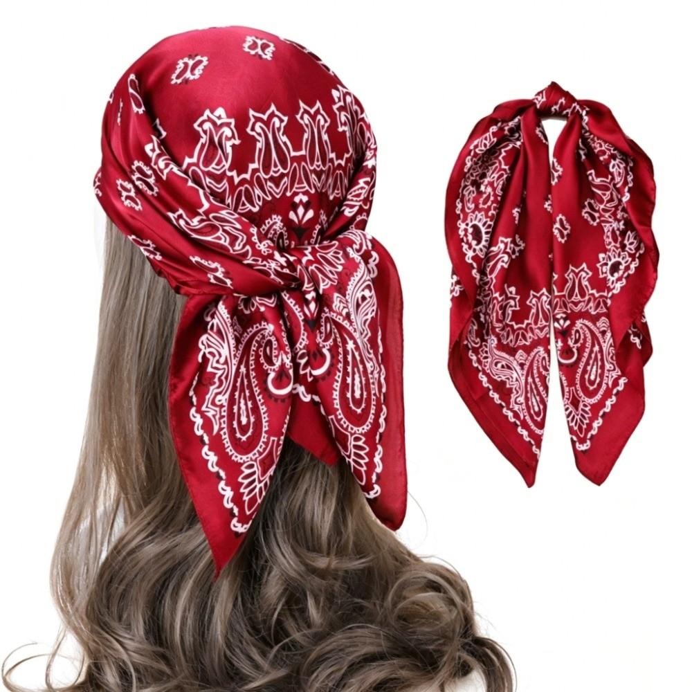 Soft Material Square Silk Scarf 70x70cm Size Women Neck Scarf Luxury Foulard Scarf Bag Decoration