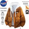 NASA MARVEL Herren Faux Zweiteilige Kapuzen-Steppjacke