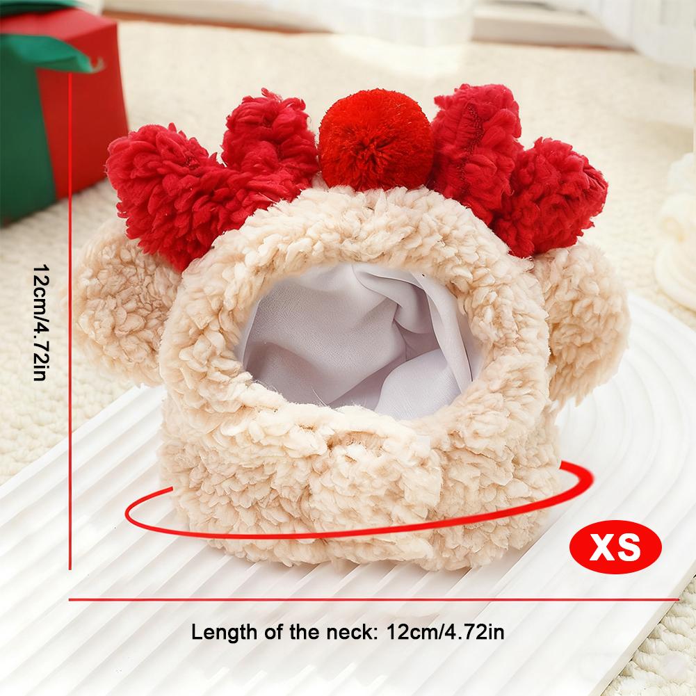 Christmas Pet Cosplay Hat   For Dogs Cats Clothes Costumes Santa Hood Scarf Dressing Up Christmas Party Costume Suit