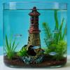Harze Aquarien Leuchtturm Dekoration Handbemalt Aquarien Ornament Szenen Büros Ornament Skulptur