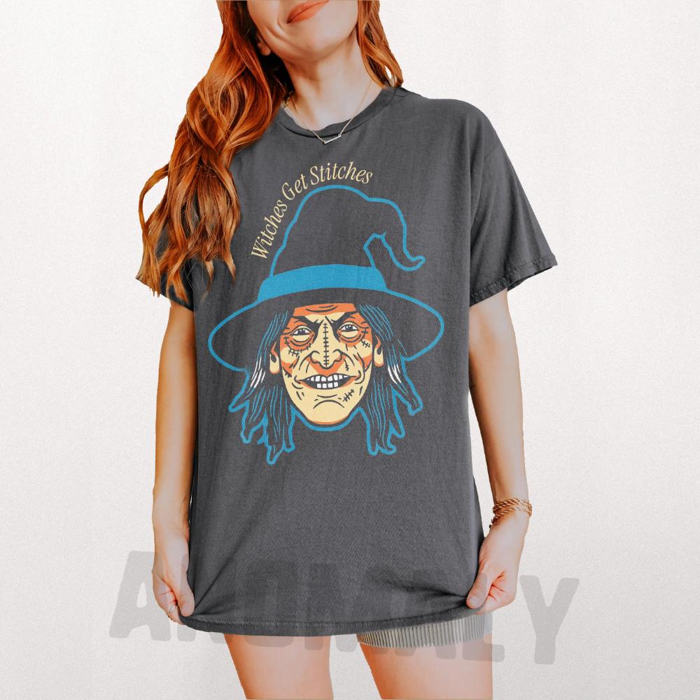 Witch TEE Get Stitches Gothic Y2k Top Women Clothes Graphic T Shirts