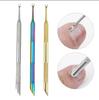 Double-Headed Stainless Steel Cuticle Remover Nail Pusher Exfoliation Prep Tool Bevel Shovel Manicure Pen Nail Art Tools