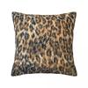 Leopard Cheetah Fur Wildlife Print Square Pillowcase Pillow Cover Polyester Cushion Decor Comfort Throw Pillow for Home Car