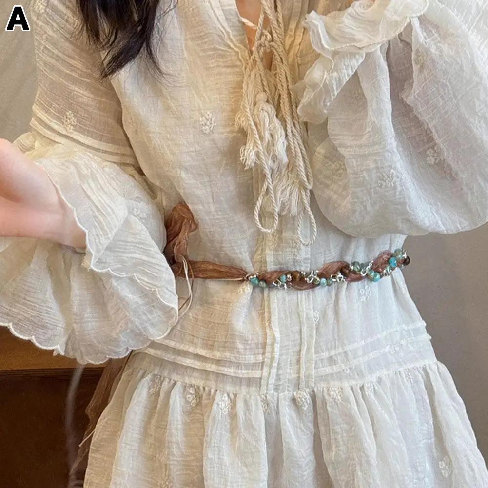

Vintage Bohemian Ethnic Style Women s Hair Accessories Silk Scarf Hair Ties Waist Chains Hair Bands Fashionable Decorations