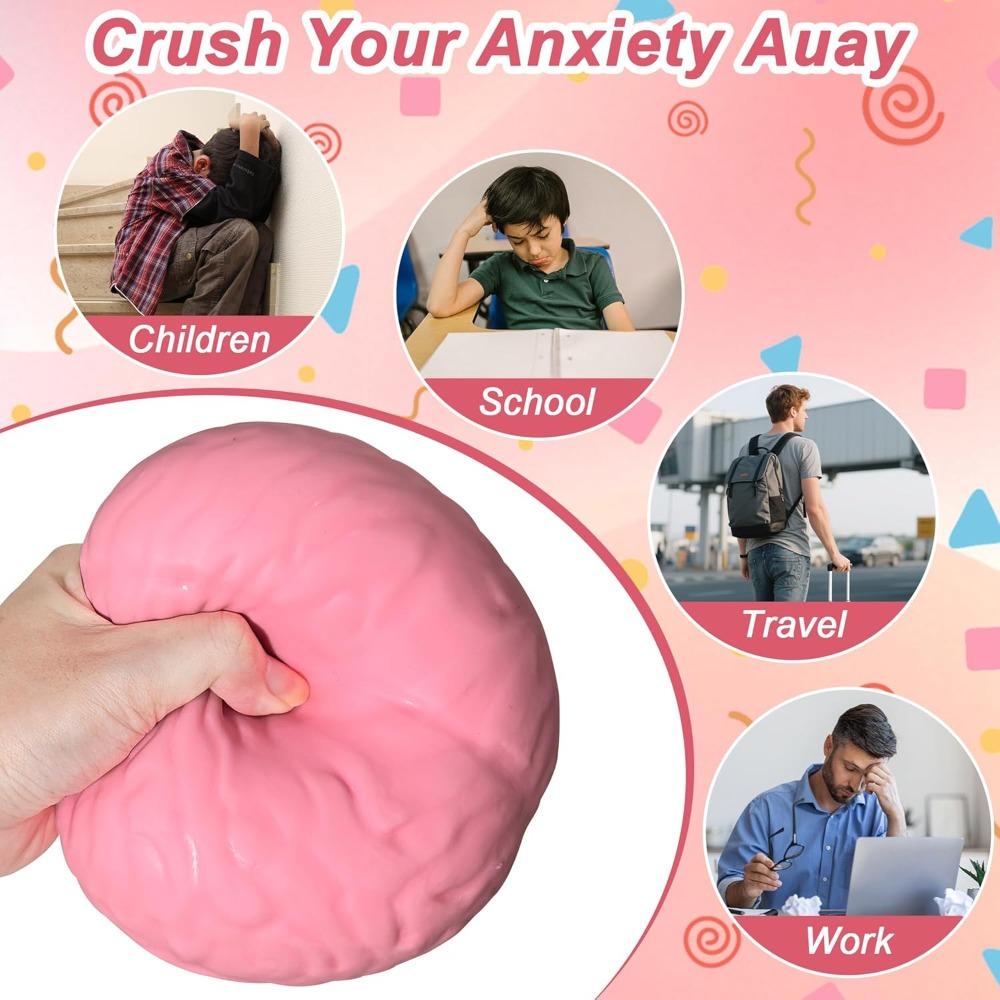 Riesige Gehirn Squishy Spielzeuge Stressabbau Sensorische Spielzeuge für Erwachsene & Kinder, Angstlinderung Fidget Spielzeuge für Autismus & ADHS Scherzartikel