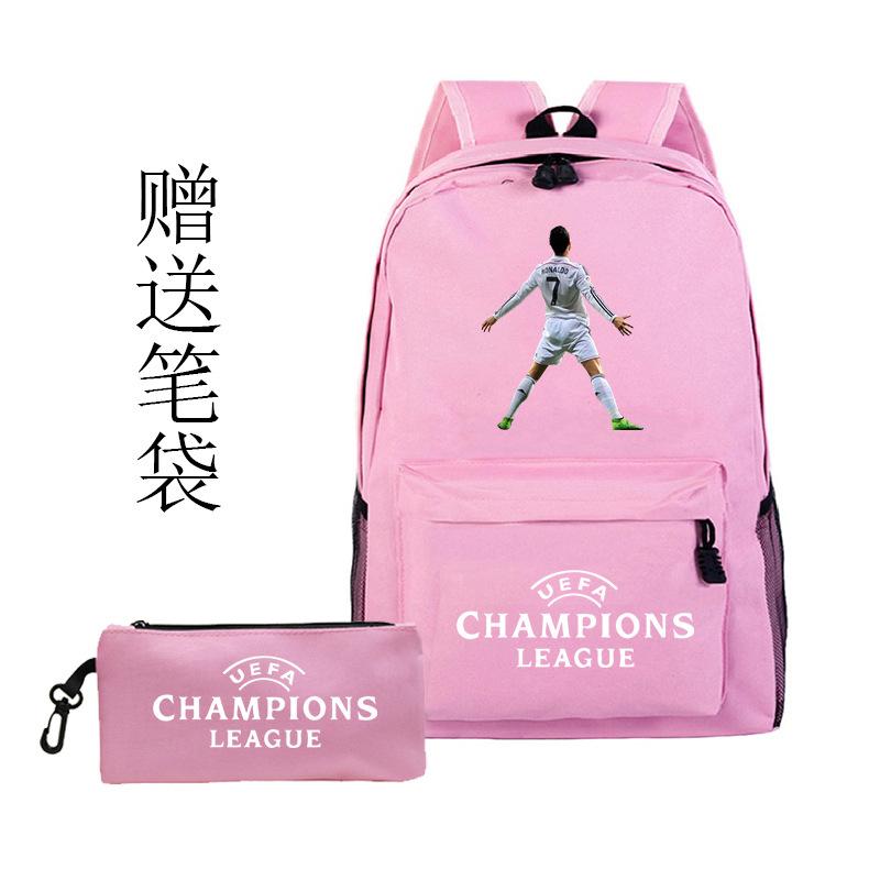 Football Printed Student Backpack Multifunctional Usb Interface Large Capacity Leisure Travel Backpack