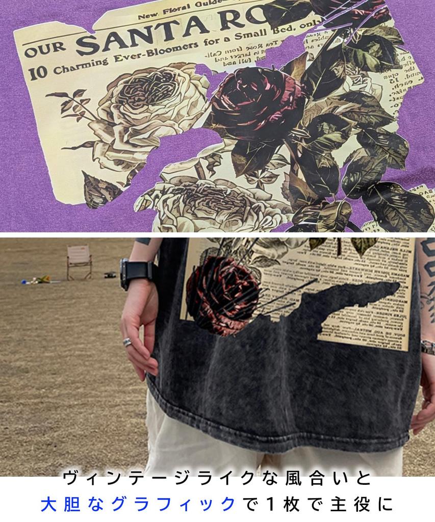 [J.STORE] Men's Oversized Short Sleeve Summer T-Shirt with Illustrated Print, Loose Fit, Street Style, Casual Wear, Purple, Size 5S-J08-PU2XL