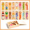 Children'S Puzzle Cartoon Animal Shape Matching Puzzle, Baby Early Education English Word Cognition Puzzle Board, Wooden Toy