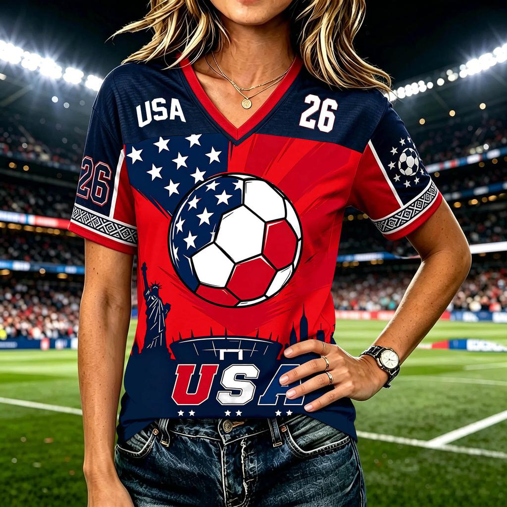 Women's Fashion Casual Letter Print Short Sleeve T-Shirt Top
